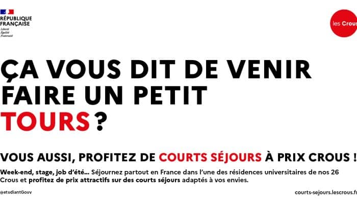 visuel de court séjour du réseau des crous