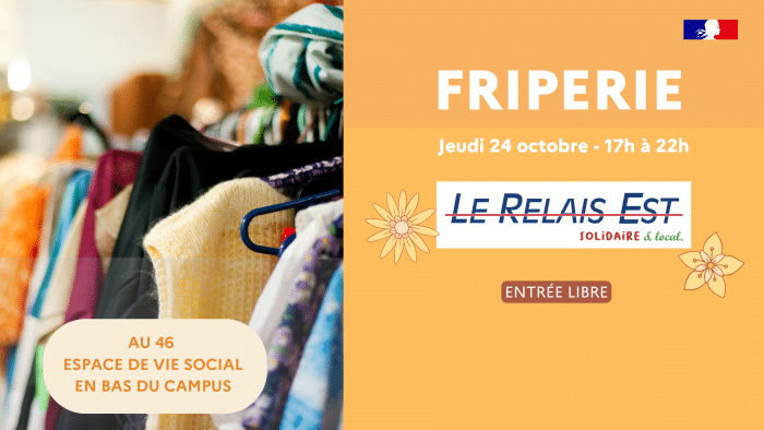 Friperie éphémère avec le Relai Est ! 1 MULTI FRIPERIE Relais Est 24.10