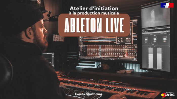 Atelier d'initiation à la production musicale - COMPLET 1 SITE Atelier ABLETON LIVE 301124 min