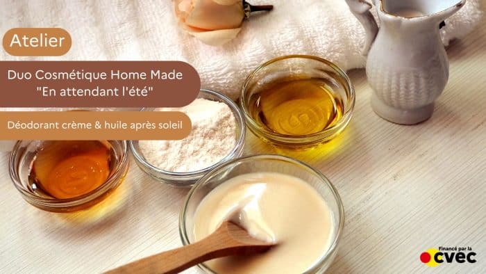 Atelier cosmétique DIY : déodorant naturel et huile après soleil 1 Multi activites DIY