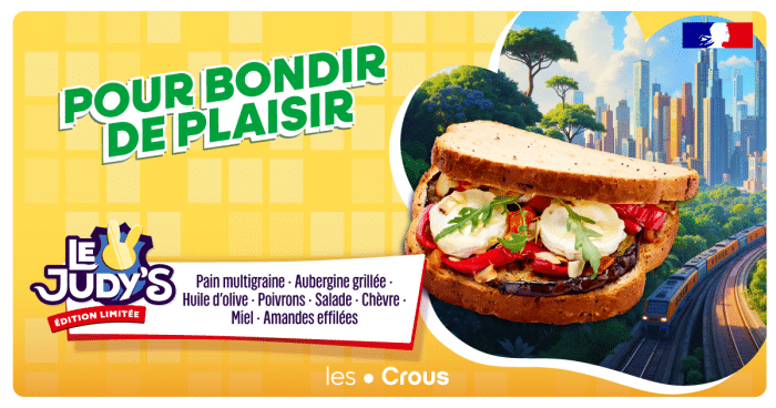 Découvrez le sandwich du mois, en édition limitée ! 1 CROUS EDITIONS LIMITEES LE JUDYS EXE RVB 1200x630