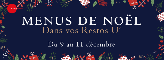 Des menus de Noël inédits dans vos Restos U' ! 1 MULTI Noel 2025 Couverture Facebook