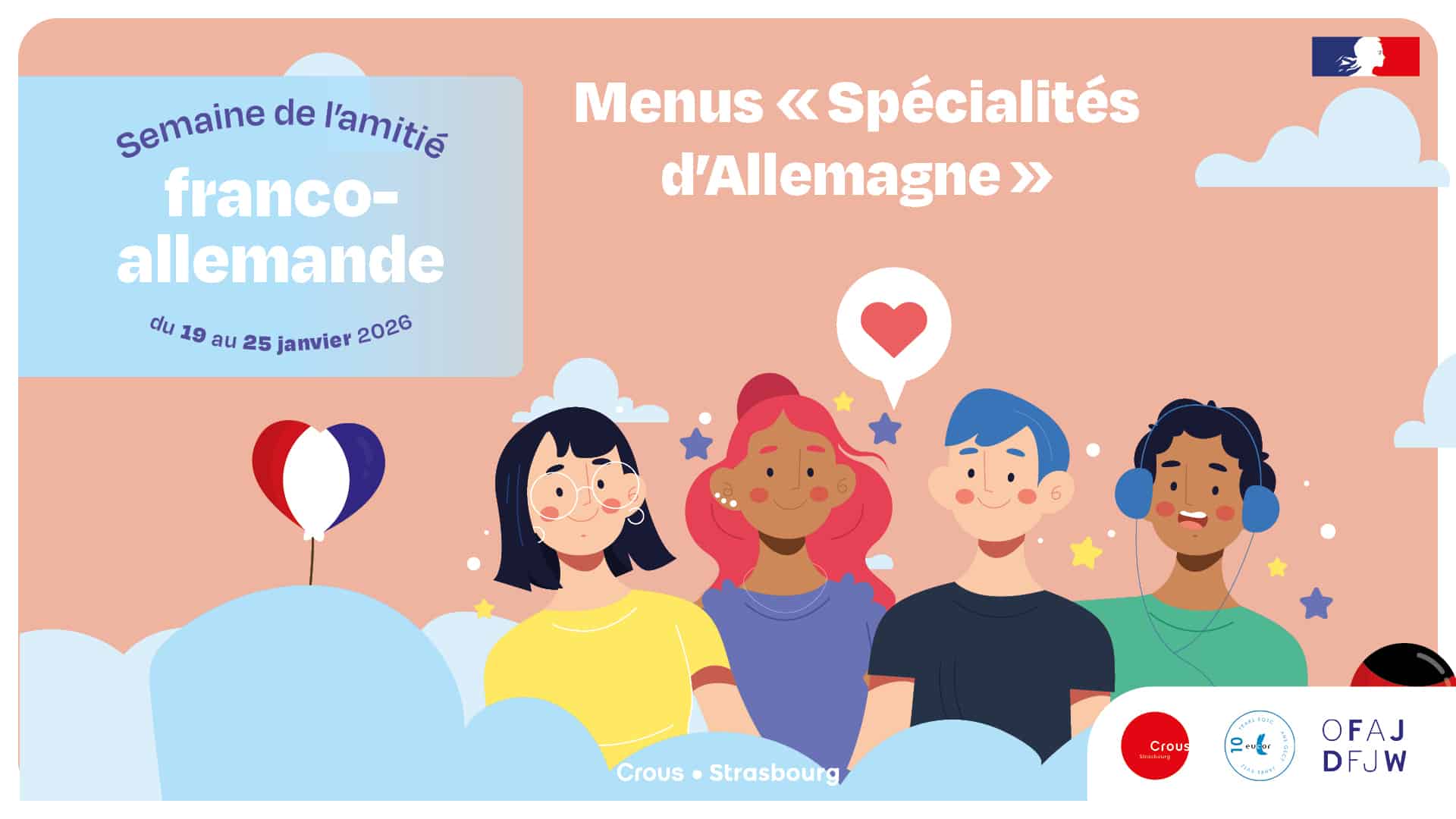Menus « Spécialités d’Allemagne » en Resto U’
